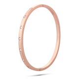 Goldsmiths Rose Gold Plated Cubic Zirconia Station Bangle