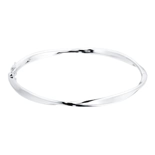 Goldsmiths Stirling Silver Fluid Twist Bangle