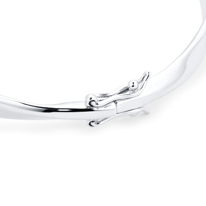 Goldsmiths Stirling Silver Fluid Twist Bangle