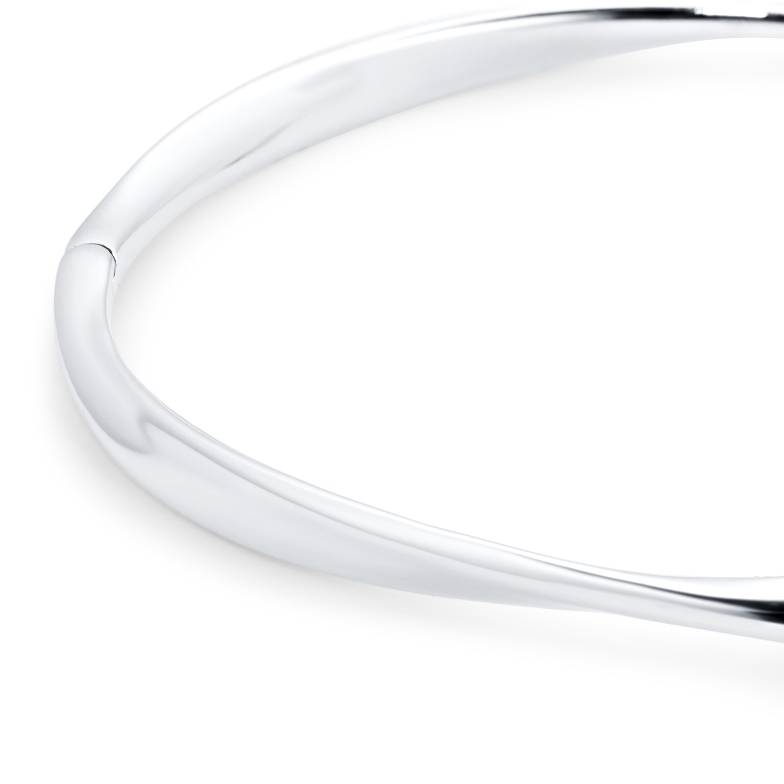 Stirling Silver Fluid Twist Bangle