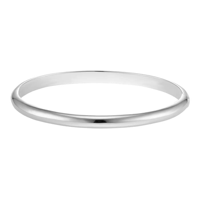Goldsmiths Sterling Silver Solid Hinged Bangle