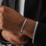 Goldsmiths Sterling Silver Solid Hinged Bangle