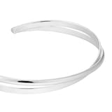 Goldsmiths Sterling Silver Two Row Torque Bangle