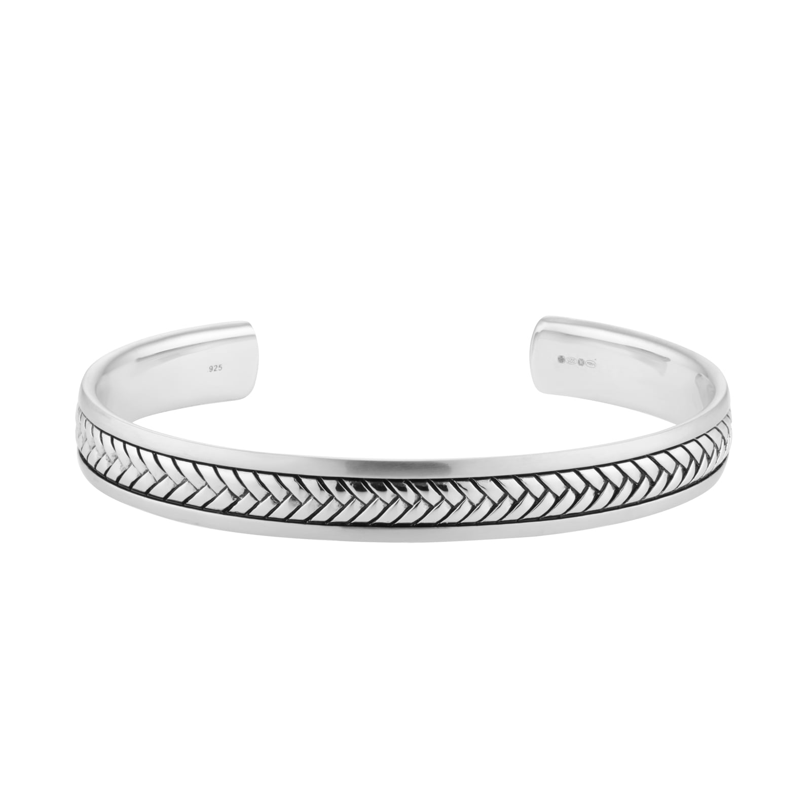 Mappin & Webb Sterling Silver Herringbone Bangle Mappin & Webb Sterling Silver Herringbone Bangle