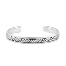 11170086 - Sterling Silver Herringbone Bangle