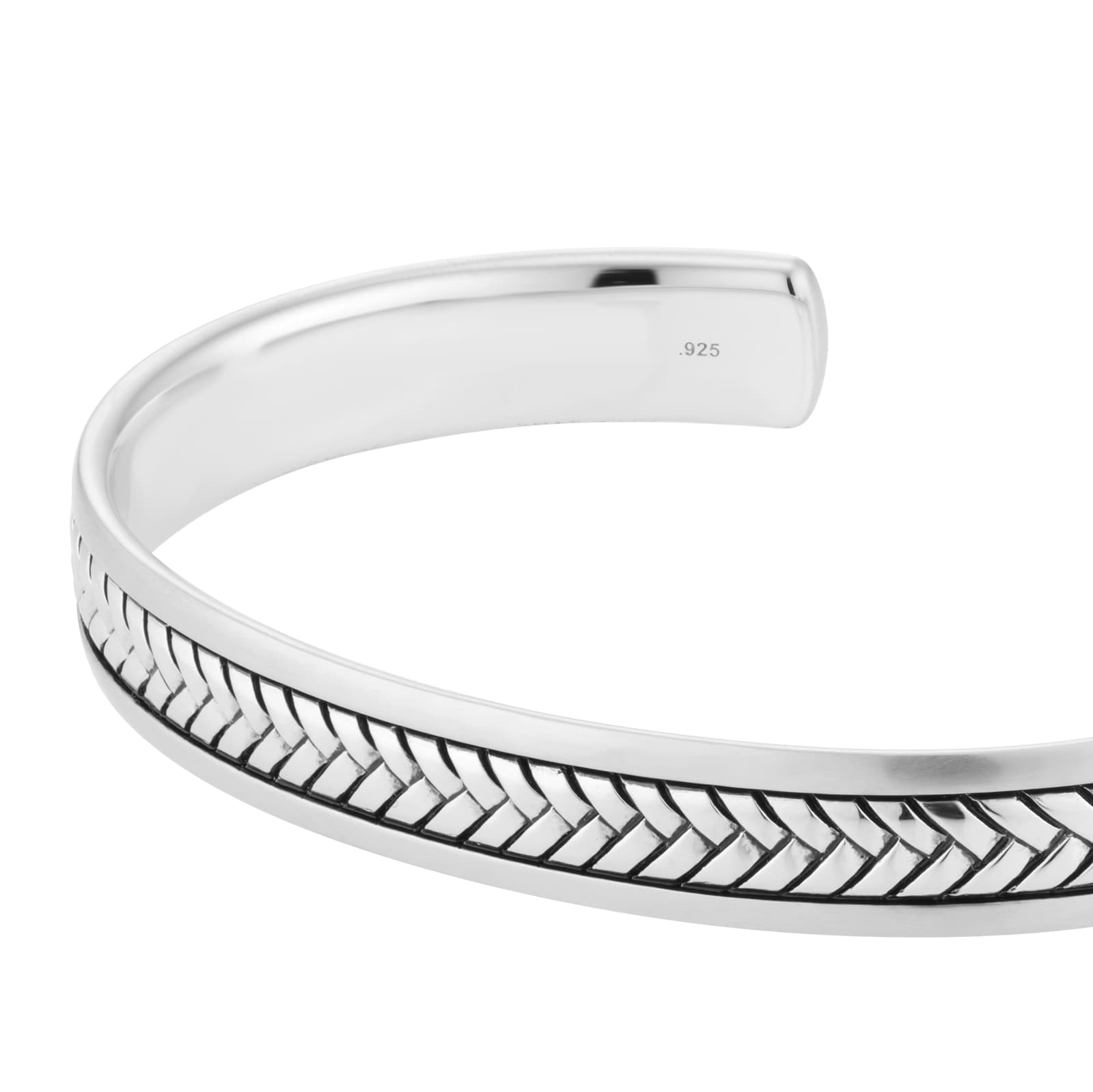 Mappin & Webb Sterling Silver Herringbone Bangle Mappin & Webb Sterling Silver Herringbone Bangle