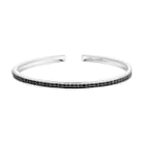 Mappin & Webb Sterling Silver Black Sapphire Bangle