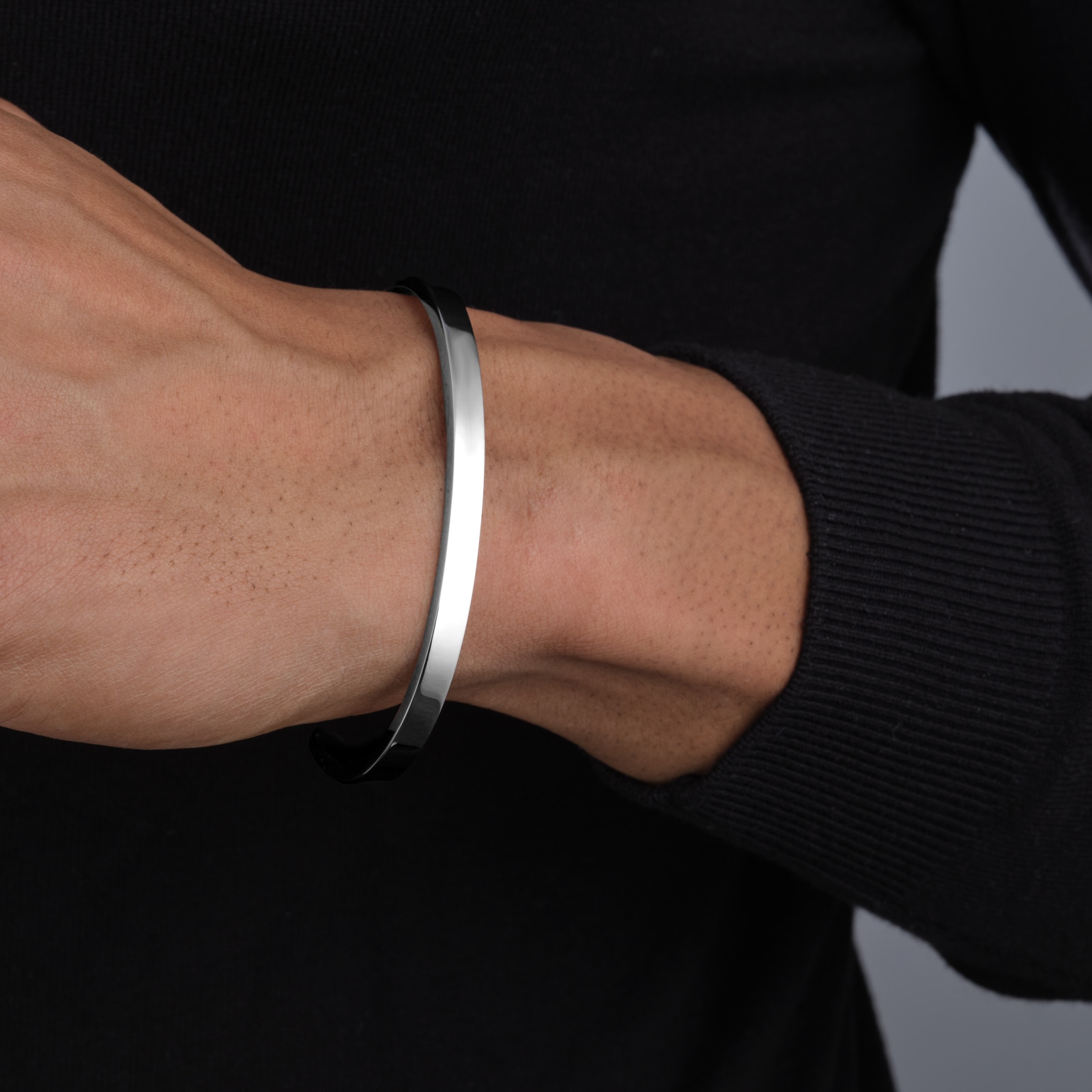 Mappin & Webb Sterling Silver 5mm Cuff Bangle Mappin & Webb Sterling Silver 5mm Cuff Bangle