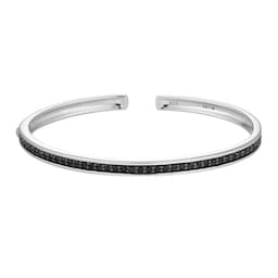 11250000 - Sterling Silver Black Sapphire Bangle