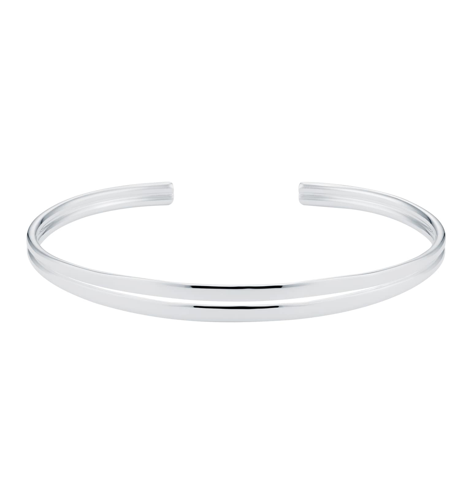 Best Luxury 
Sterling Silver Double Row Narrow Cuff Bracelet