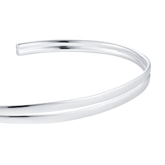 Goldsmiths Sterling Silver Double Row Narrow Cuff Bracelet Goldsmiths Sterling Silver Double Row Narrow Cuff Bracelet