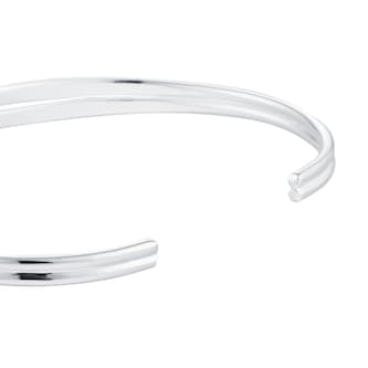 Goldsmiths Sterling Silver Double Row Narrow Cuff Bracelet