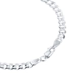 Goldsmiths Sterling Silver 5mm Mens Curb Chain Necklace