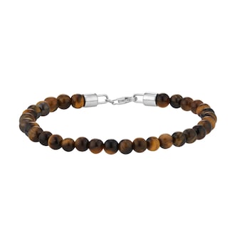 Best Luxury 
Sterling Silver Tigers Eye Beaded Bracelet