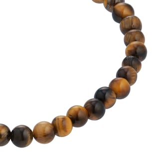 Goldsmiths Sterling Silver Tigers Eye Beaded Bracelet