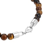 Goldsmiths Sterling Silver Tigers Eye Beaded Bracelet