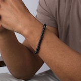 Goldsmiths Sterling Silver Onyx Bead Bracelet