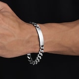 Goldsmiths Sterling Silver Antique Plated ID Bracelet