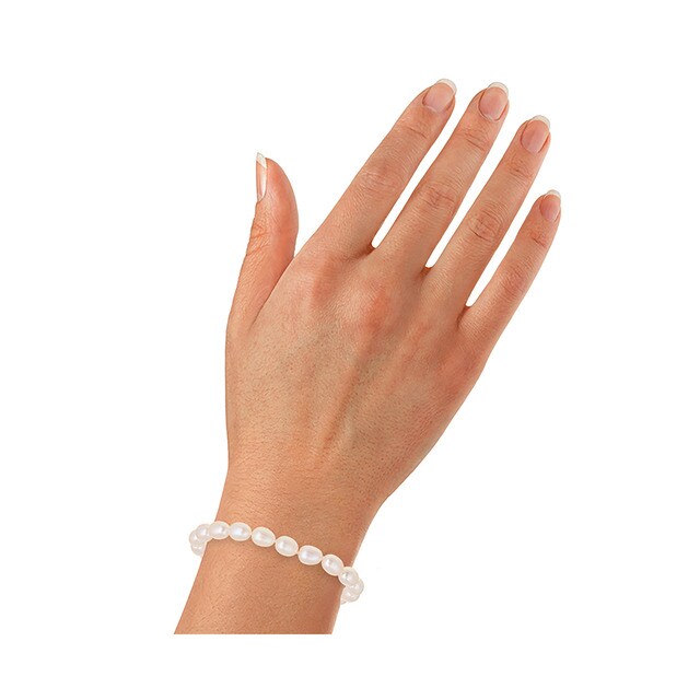 Goldsmiths 9ct Gold Freshwater Pearl Bracelet