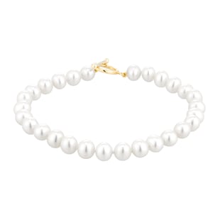 Goldsmiths 18ct Yellow Gold Pearl Bracelet