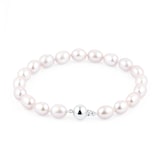 Goldsmiths 18ct White Gold Pink Freshwater Pearl Bracelet