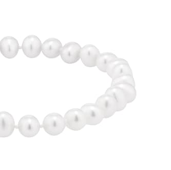 Goldsmiths 9ct Yellow Gold 6-6.5mm Cultured Fresh Water Pearl Bracelet