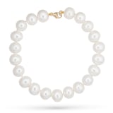 Goldsmiths 9ct Yellow Gold 8.8.5mm Cultured Fresh Water Pearl Bracelet