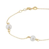 Goldsmiths 9ct Yellow Gold 6mm Freshwater Pearl Adjustable Bracelet