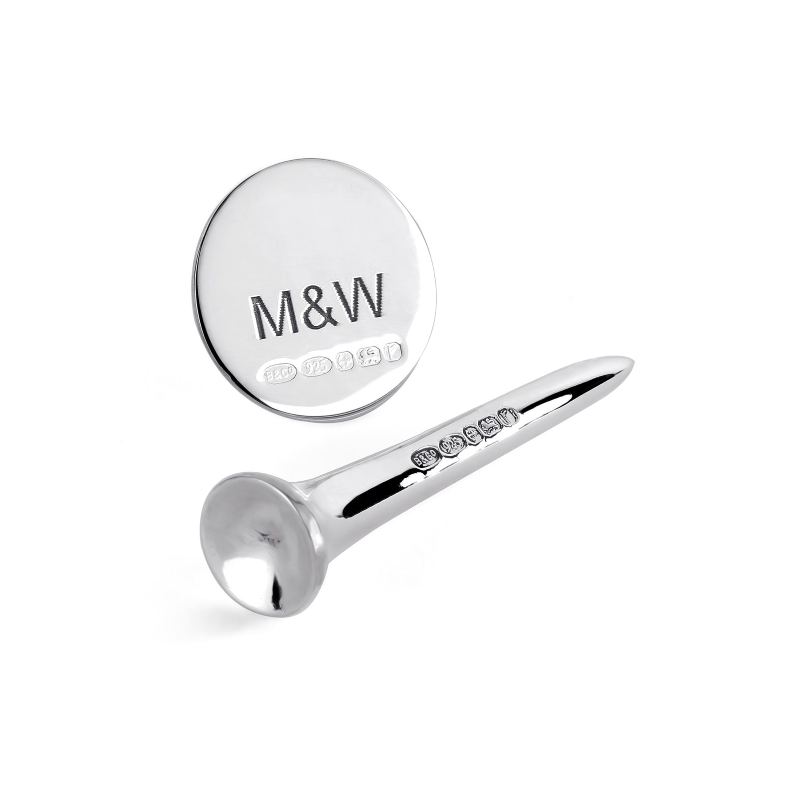 Sterling Silver Golf Tee and Marker Set