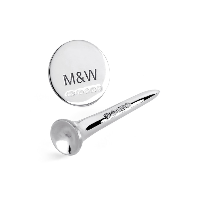 Mappin & Webb Sterling Silver Golf Tee and Marker Set