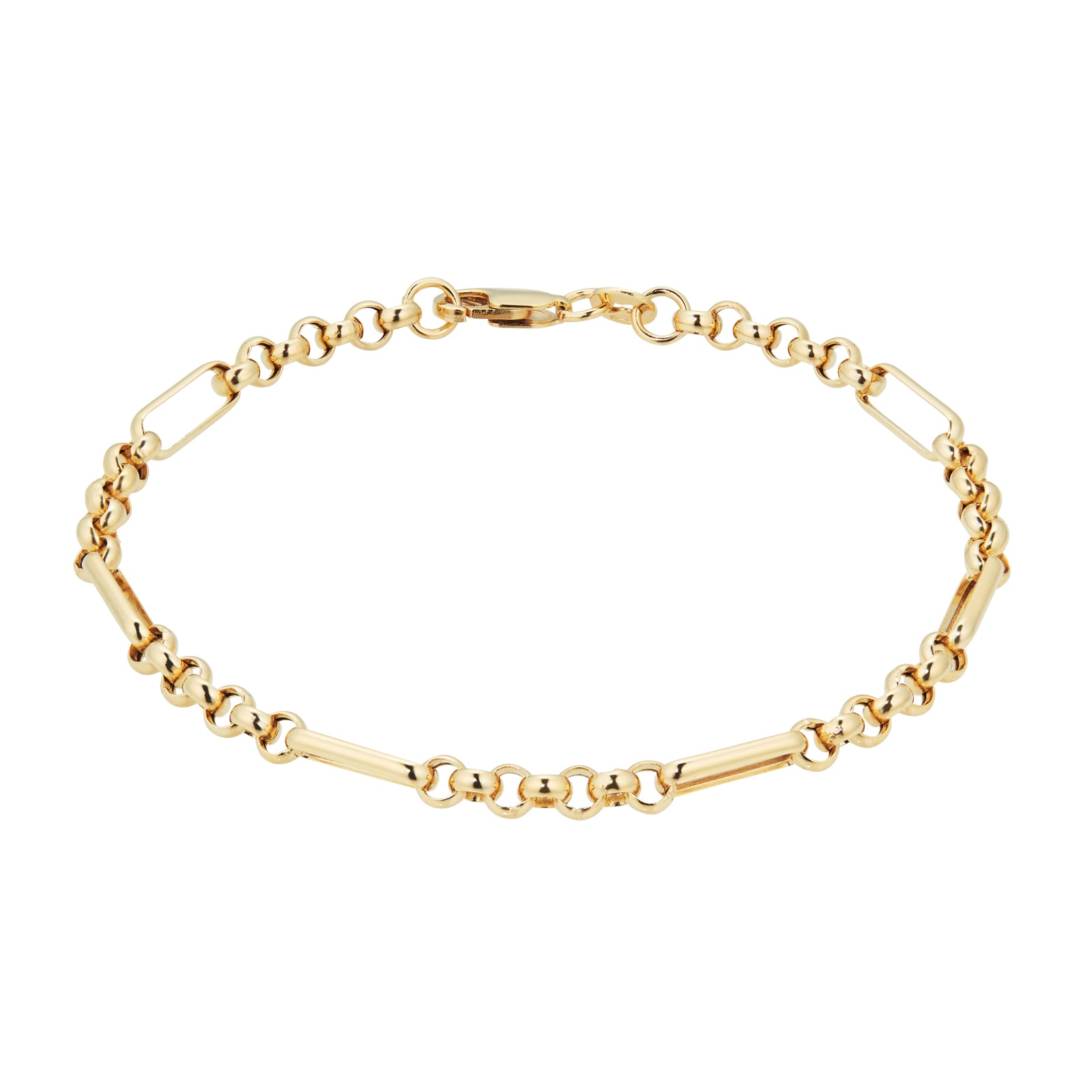 9ct Yellow Gold Belcher Bracelet 9