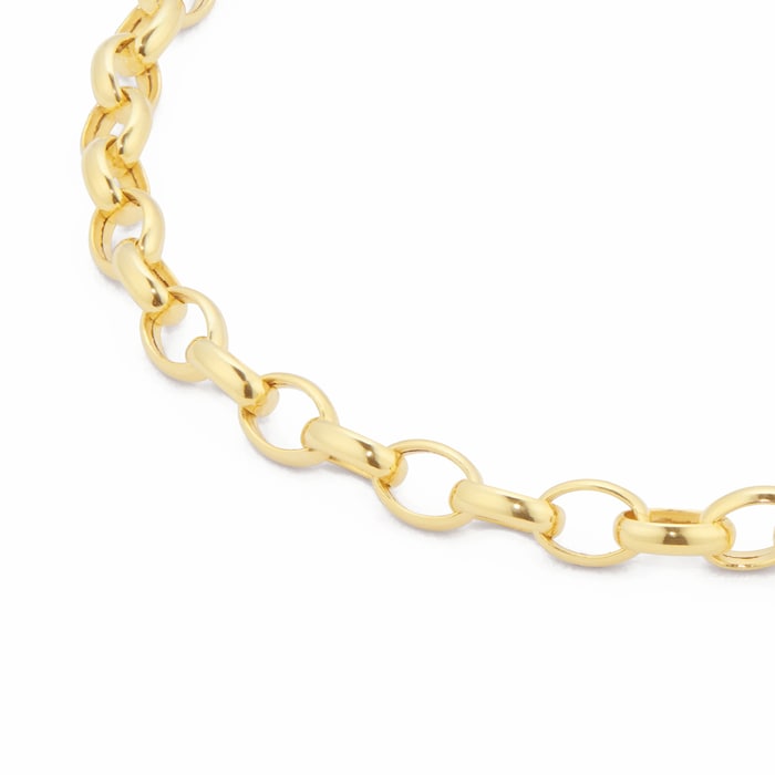 Goldsmiths 18ct Yellow Gold Hollow Belcher Bracelet