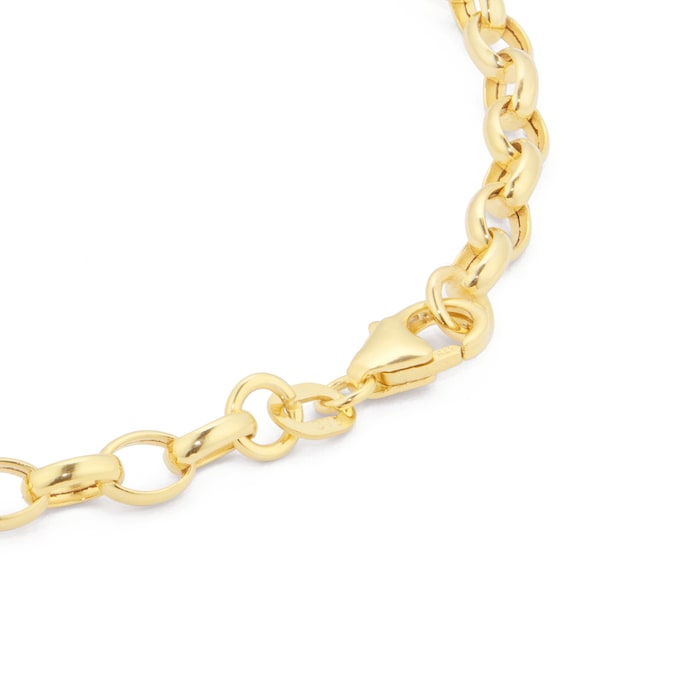 Goldsmiths 18ct Yellow Gold Hollow Belcher Bracelet