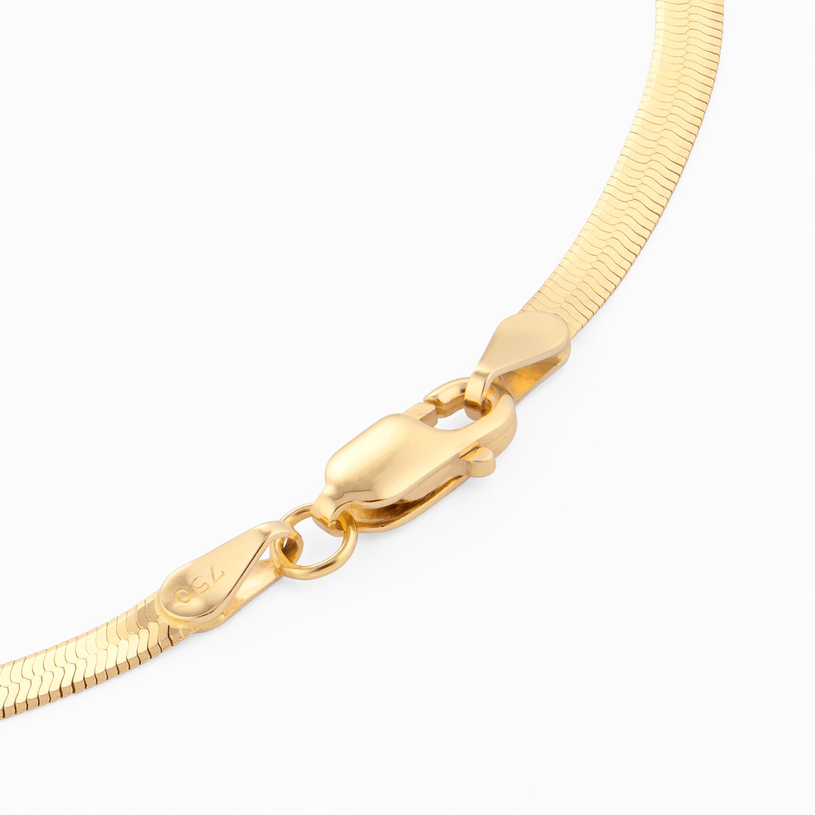 Goldsmiths 18ct Yellow Gold Thin Herringbone Bracelet Goldsmiths 18ct Yellow Gold Thin Herringbone Bracelet
