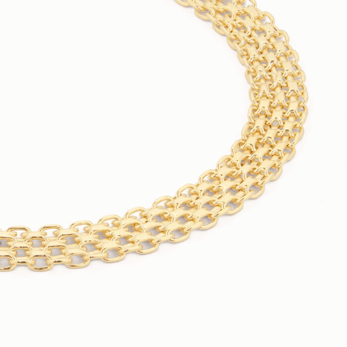 Goldsmiths 18ct Yellow Gold Bismark Bracelet