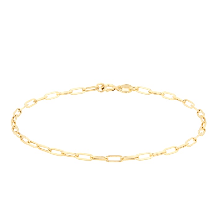 Goldsmiths 18ct Yellow Gold Thin Paperlink Bracelet