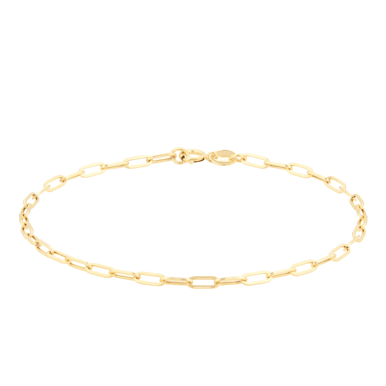 Goldsmiths 18ct Yellow Gold Thin Paperlink Bracelet