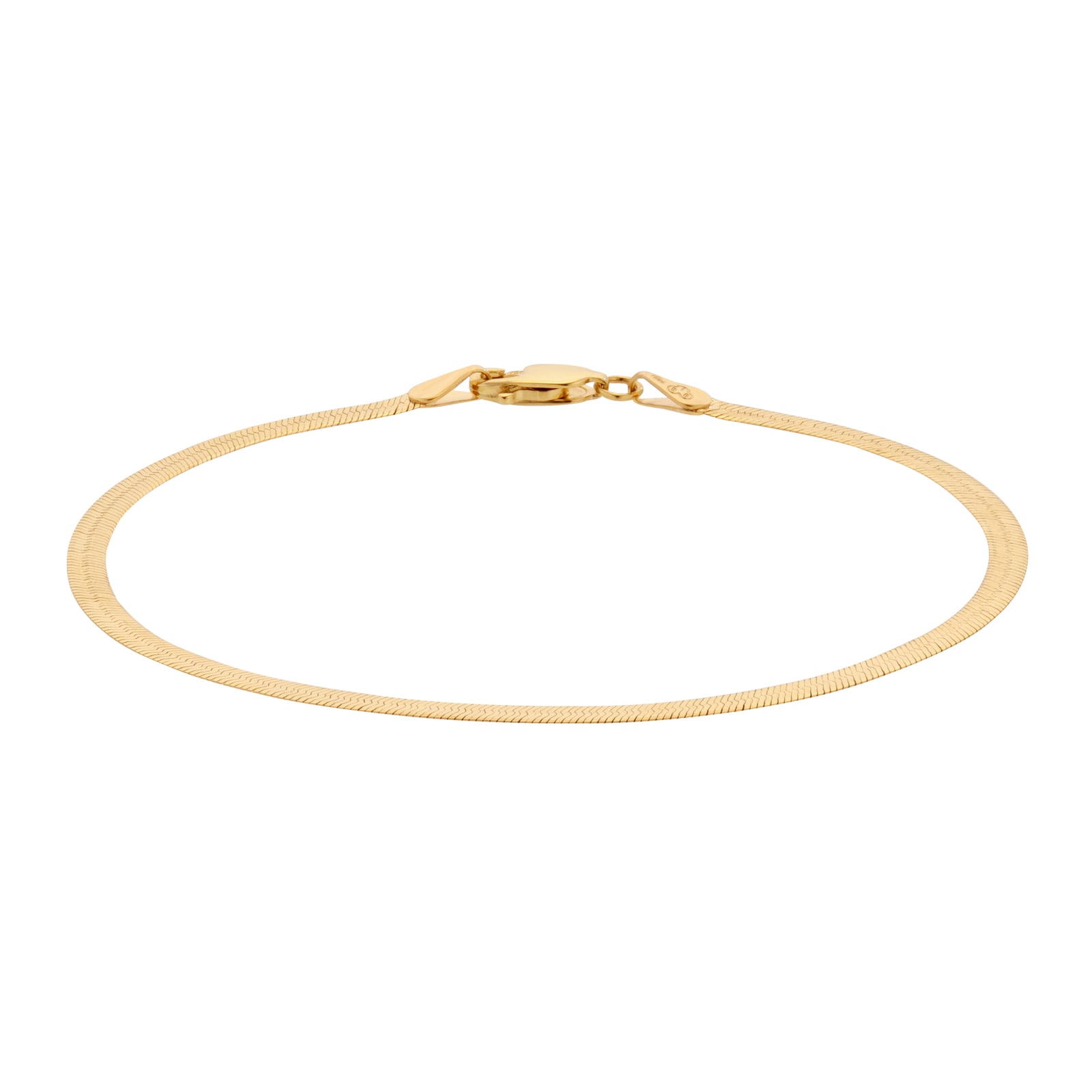 18ct Yellow Gold Herringbone Chain Bracelet