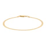 Mappin & Webb 18ct Yellow Gold Herringbone Chain Bracelet
