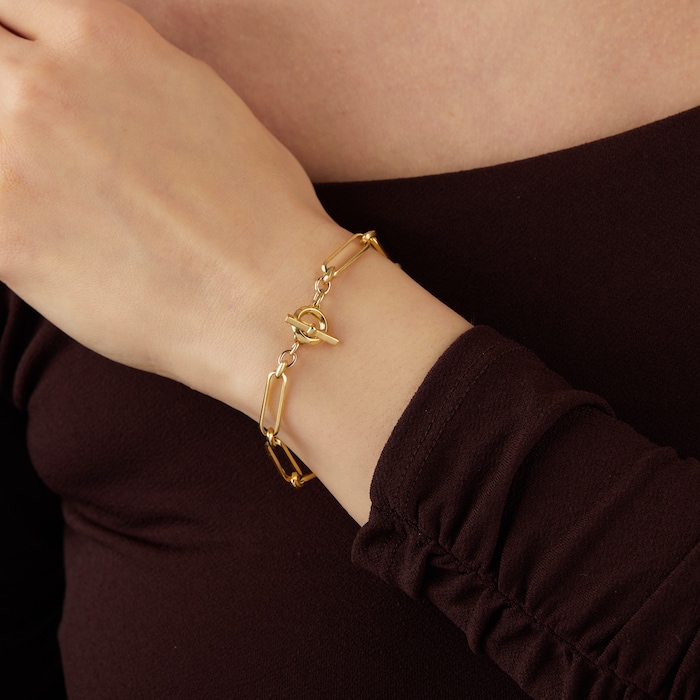 Mappin & Webb 18ct Yellow Gold 7.5 Inch Paperlink Bracelet