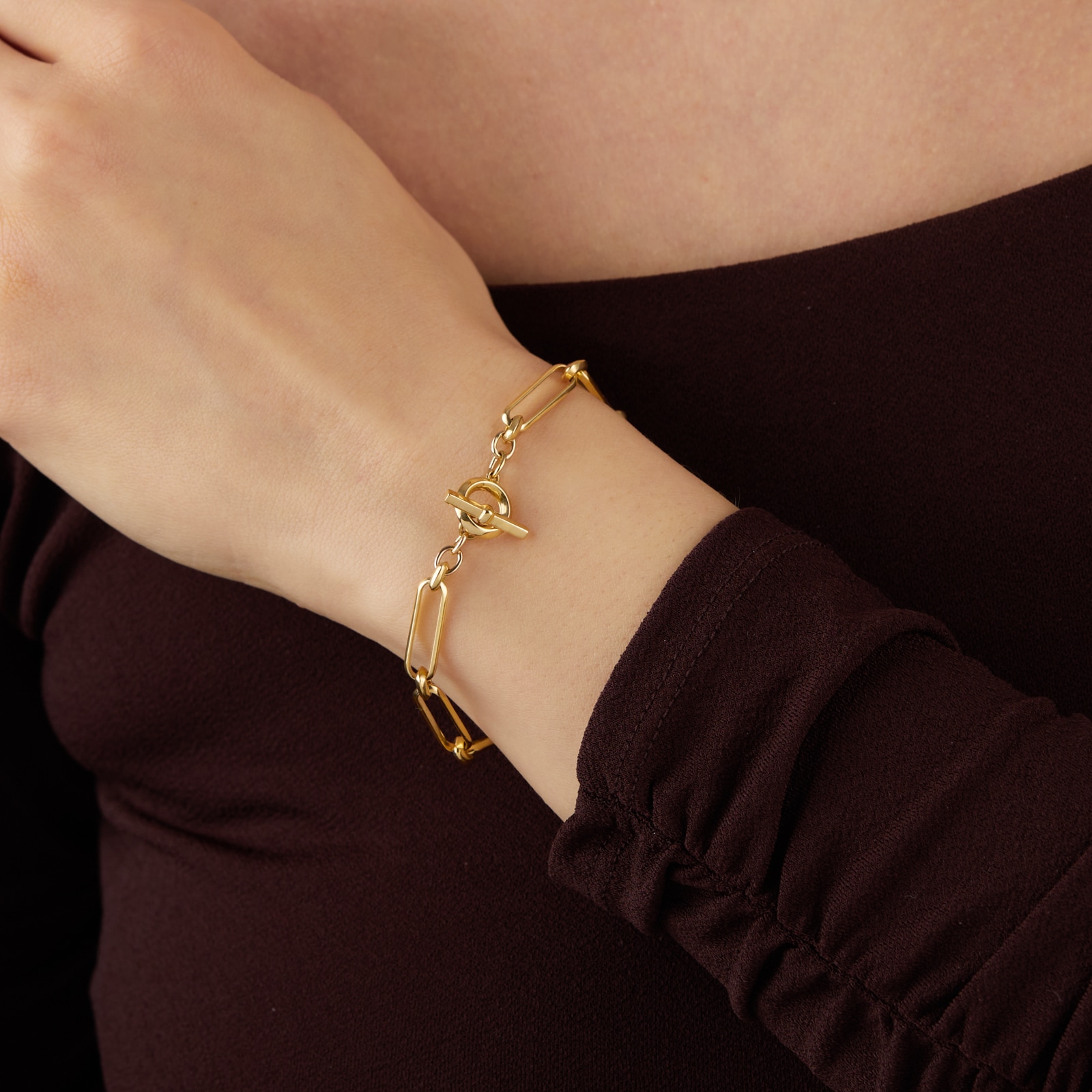 Mappin & Webb 18ct Yellow Gold 7.5 Inch Paperlink Bracelet