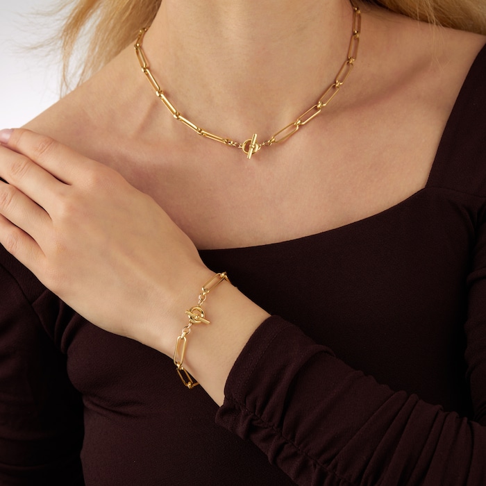 Mappin & Webb 18ct Yellow Gold 7.5 Inch Paperlink Bracelet