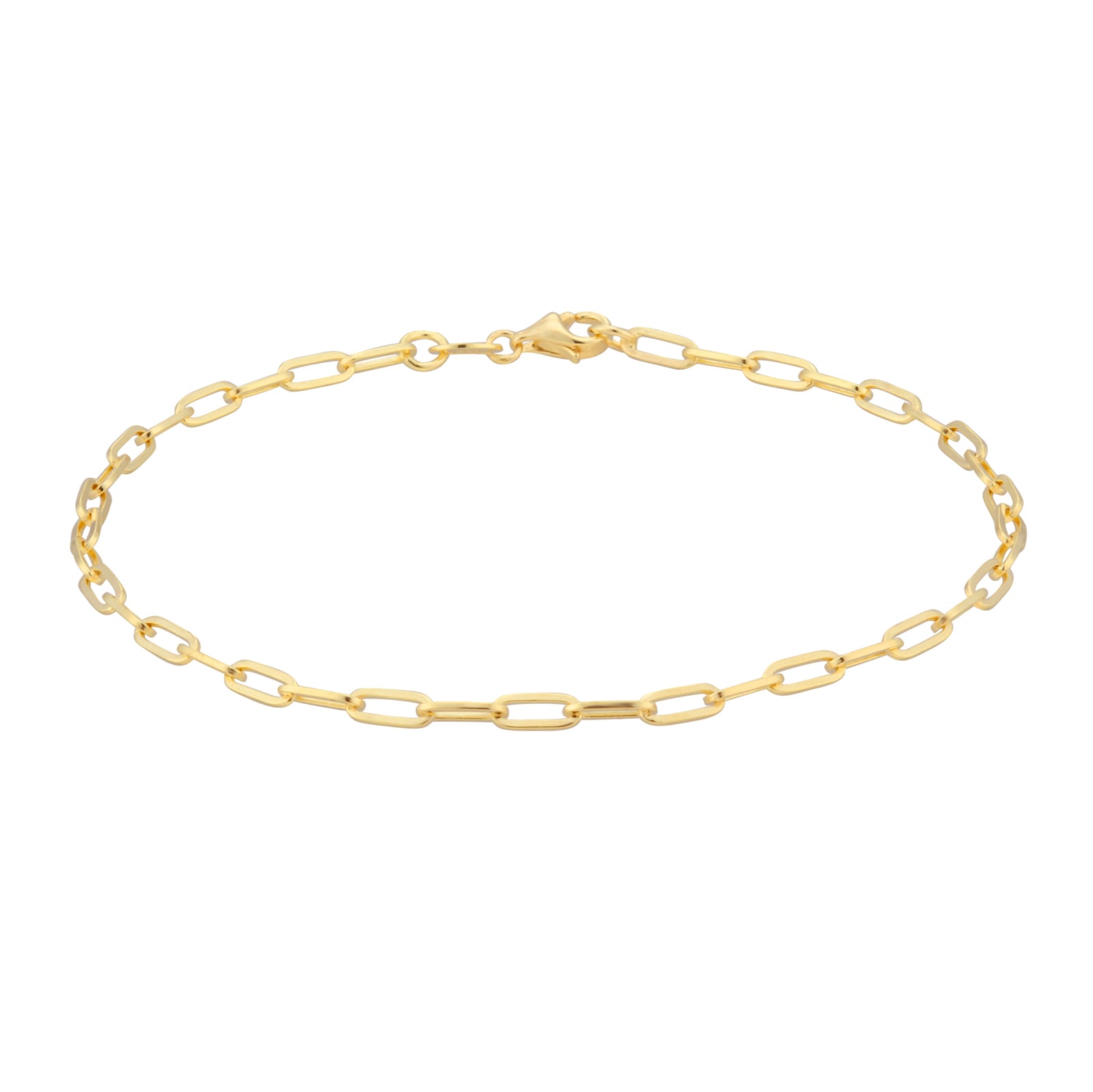 Mappin & Webb 18ct Yellow Gold 2.3mm Paper Link 7.25 Inch Bracelet