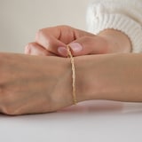 Mappin & Webb 18ct Yellow Gold 2.3mm Paper Link 7.25 Inch Bracelet