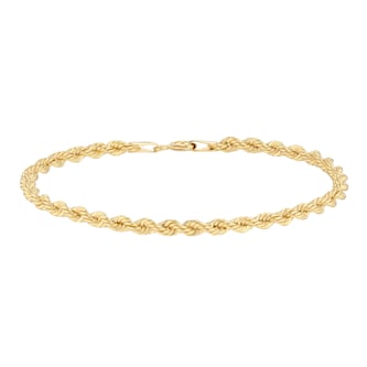 Mappin 
Webb 18ct Yellow Gold 7.5 Inch Rope Bracelet
