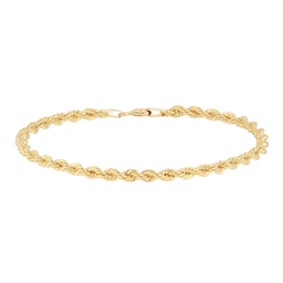 11520176 - 18ct Yellow Gold 7.5 Inch Hollow Rope Bracelet