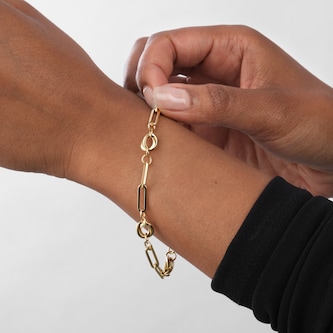 Mappin 
Webb 18ct Yellow Gold Knot 
Paper link 7.5 Inch Bracelet