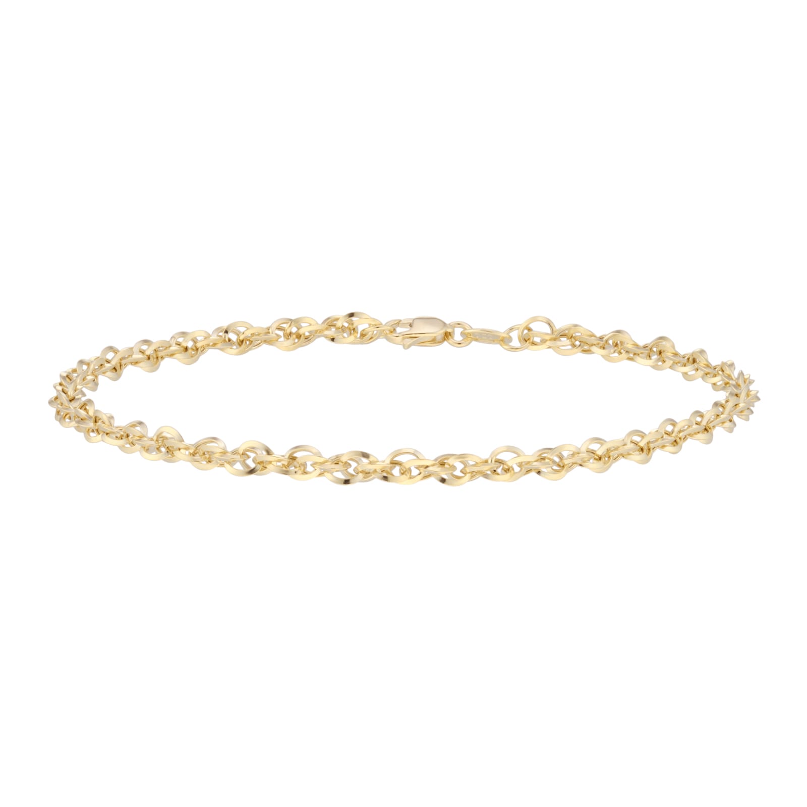 Mappin & Webb 18ct Yellow Gold Diamond Cut 7.5 Inch Bracelet