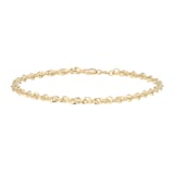 Mappin & Webb 18ct Yellow Gold Diamond Cut 7.5 Inch Bracelet