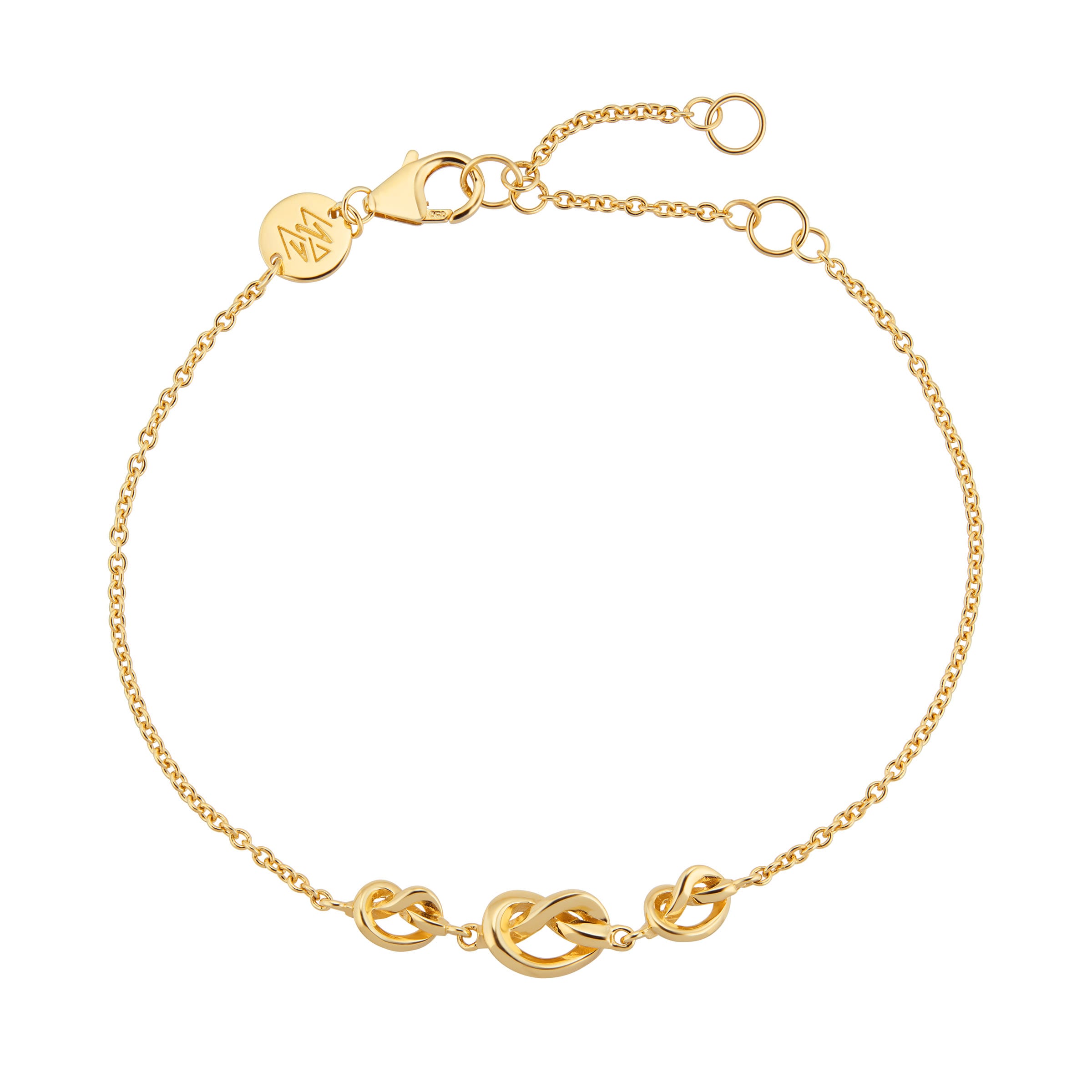 Mappin & Webb 18ct Yellow Gold Triple Knot Bracelet